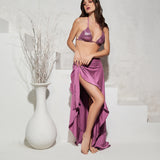 Shimmering Grape Triangle Bikini