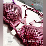 Shimmering Grape Triangle Bikini
