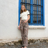 Chic Animal Print Trousers