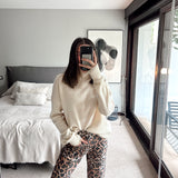 Chic Animal Print Trousers