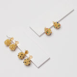 Fire Bead Elegance Earrings - 14K Gold-Plated