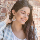 Colorful Egyptian Charm Earrings - 14K Gold-Plated