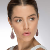 Crystal Drop Earrings - 14K Gold Plated
