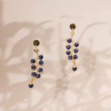 Gratitude Agate Drop Earrings - 14K Gold, 7cm