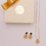 Fire Bead Elegance Earrings - 14K Gold-Plated