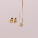 Handwoven Fireball Pendant Necklace - 14K Gold-Plated