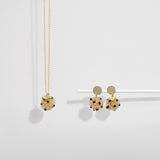 Fire Bead Elegance Earrings - 14K Gold-Plated
