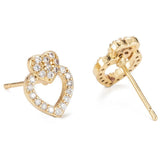 Heart Zirconia Stud Earrings (8mm)