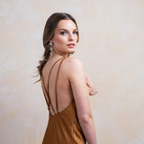 Plain strappy Satin Dress