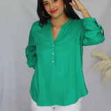 Versatile V-Neck Blouse
