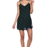 Plaid and Roses Short Dress