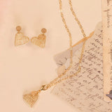 Forever Love 14k Gold-Plated Necklace and Earrings Set
