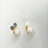 Gold-Plated Solitaire Pearl Earrings