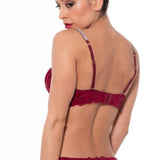 Luxury Lace Underwired Bra: Rhinestone Strap Elegance