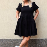 Oversized and loose-fitting dress