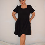 Oversized and loose-fitting dress