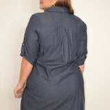 Denim curvy dress