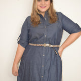 Denim curvy dress