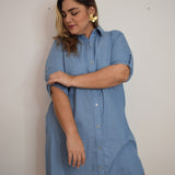 Denim curvy dress