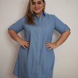 Denim curvy dress