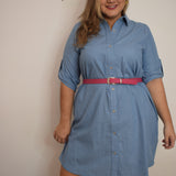 Denim curvy dress