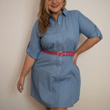 Denim curvy dress