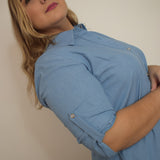 Denim curvy dress