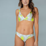 Seamless Triangle Bikini Set with Tie-Back Closures