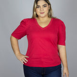 Cotton V-neck T-Shirt