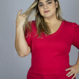 Cotton V-neck T-Shirt