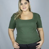 Square neck shirt