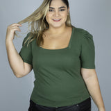 Square neck shirt