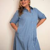 Denim curvy dress