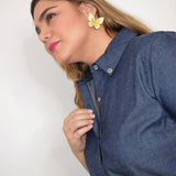 Denim curvy dress