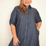 Denim curvy dress