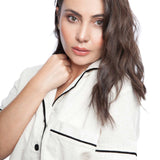 Pajama Set with Velvet Detailing