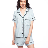 Pajama Set with Velvet Detailing