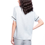 Pajama Set with Velvet Detailing