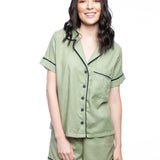 Pajama Set with Velvet Detailing