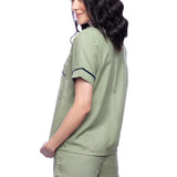 Pajama Set with Velvet Detailing