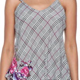 Spring Floral Ruffle Strap Top