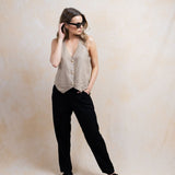 Lux Linen-Blend Trousers