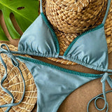 Crystal Embroidered Bikini Set
