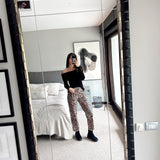 Chic Animal Print Trousers