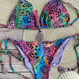 Tropical Animal Print Bikini Set