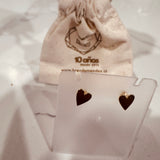 Gold-Plated Heart Stud Earrings