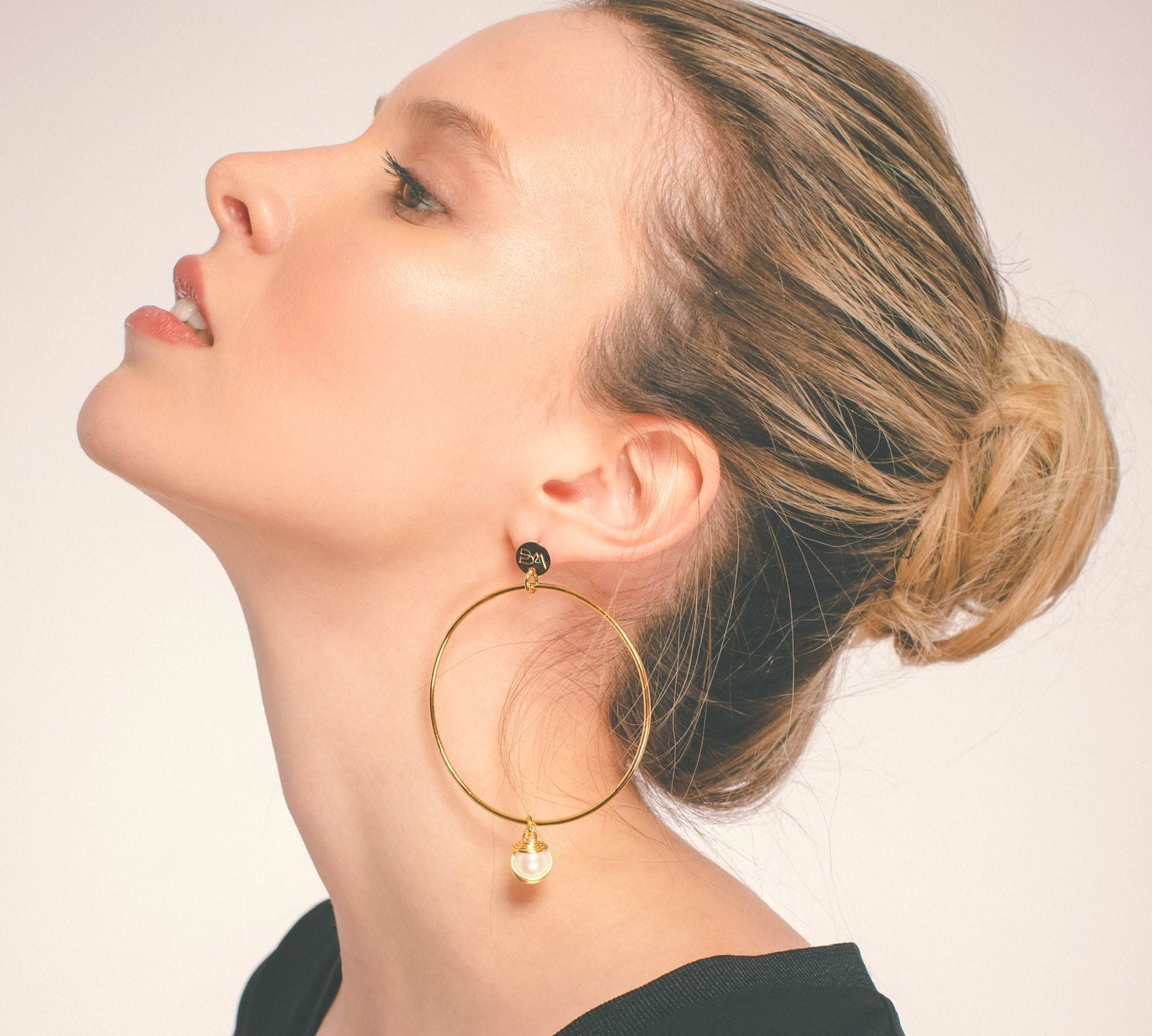 18K Gold-Plated Handcrafted Hoop Earrings