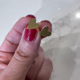 Gold-Plated Heart Stud Earrings