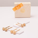 24K Gold Fireball Drop Earrings - 6cm
