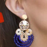 Colorful Egyptian Charm Earrings - 14K Gold-Plated
